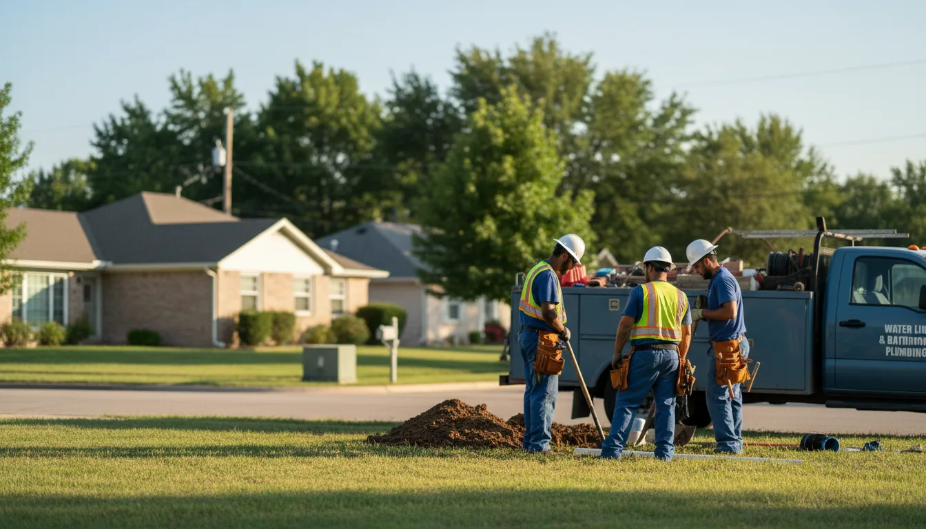 Residential water line and bathroom plumbing service in Hiwasse, AR